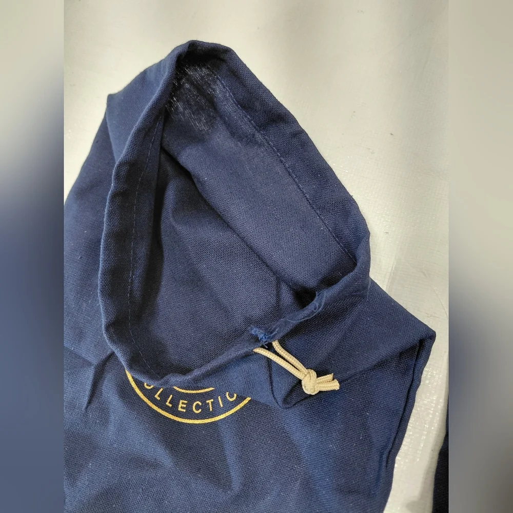Johnston & Murphy Navy Blue Dust Cover Cotton Drawstring Pouch Bag